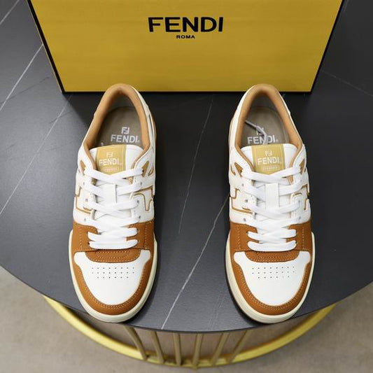 Fendi Match White & Brown Sneakers