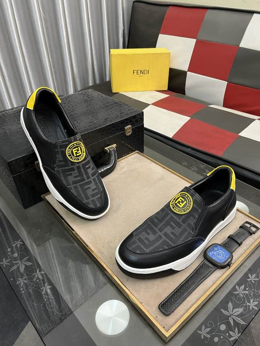 Fendi Black Slip-On Sneakers