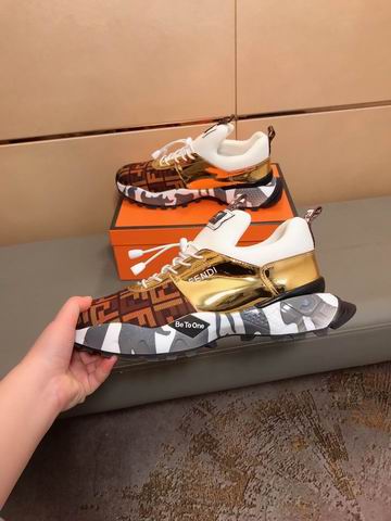 Fendi Flow Gold Sneakers