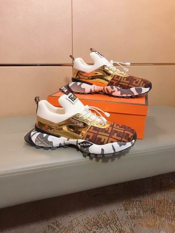 Fendi Flow Gold Sneakers