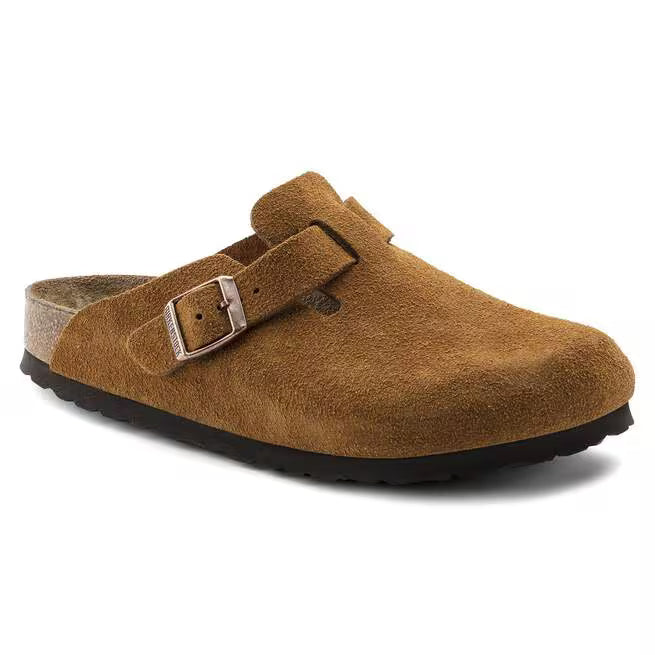Birkenstock Boston Soft Footbed Suede Visone