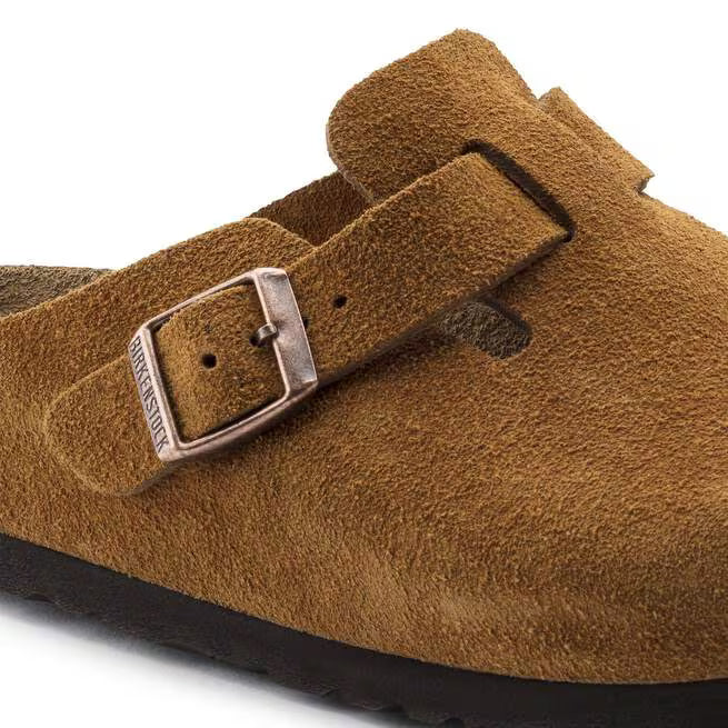 Birkenstock Boston Soft Footbed Suede Visone