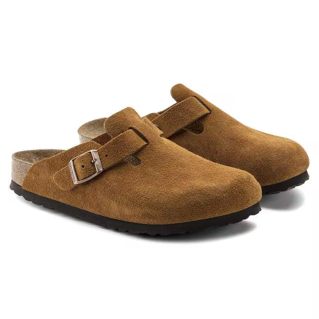 Birkenstock Boston Soft Footbed Suede Visone