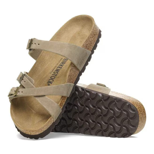 Birkenstock Franca Oiled Leather Marrone Tabacco