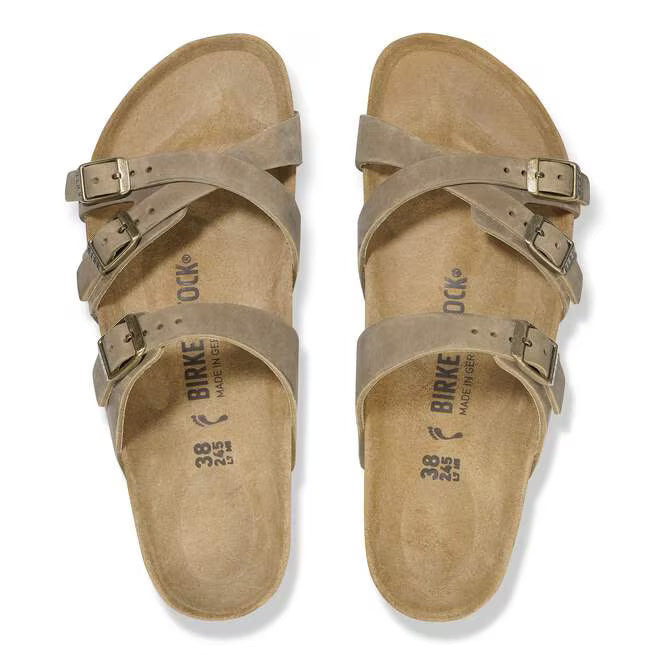 Birkenstock Franca Oiled Leather Marrone Tabacco