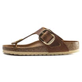 Birkenstock Gizeh Big Buckle Oiled Leather Cognac