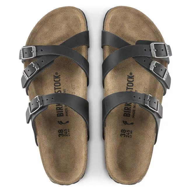 Birkenstock Franca Oiled Leather Nero