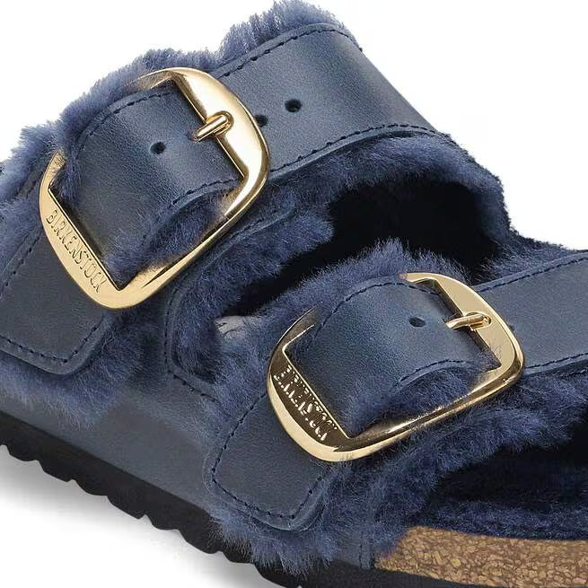 Birkenstock Arizona Big Buckle Shearling Blu Notte