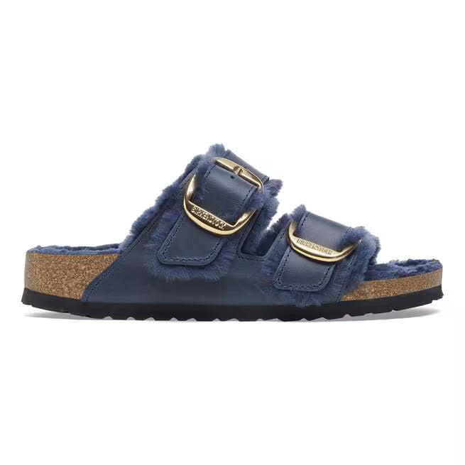 Birkenstock Arizona Big Buckle Shearling Blu Notte
