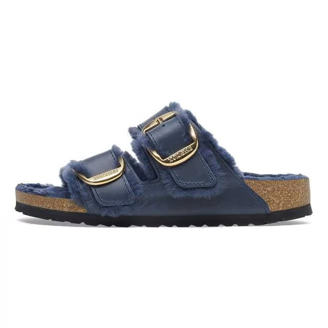 Birkenstock Arizona Big Buckle Shearling Blu Notte
