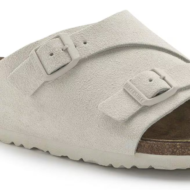 Birkenstock Zürich Suede Leather Bianco Antico