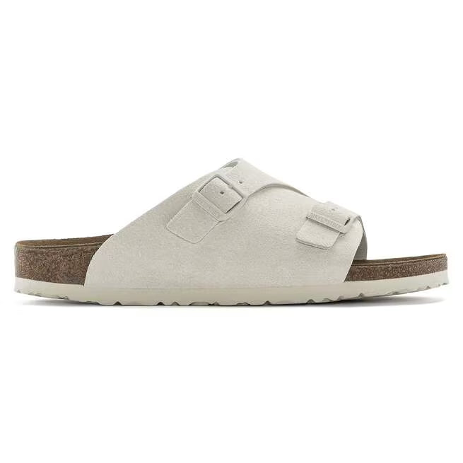 Birkenstock Zürich Suede Leather Bianco Antico