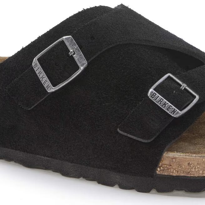 Birkenstock Zürich Suede Leather Nero