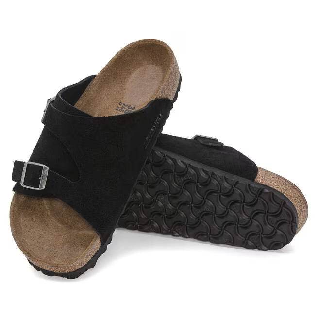 Birkenstock Zürich Suede Leather Nero