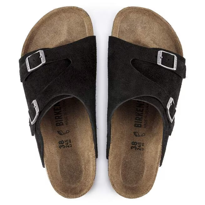 Birkenstock Zürich Suede Leather Nero