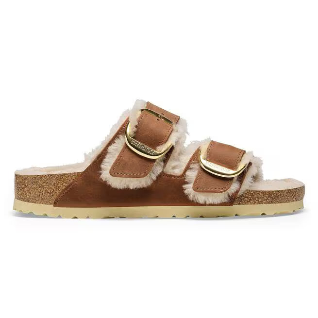Birkenstock Arizona Big Buckle Shearling Cognac