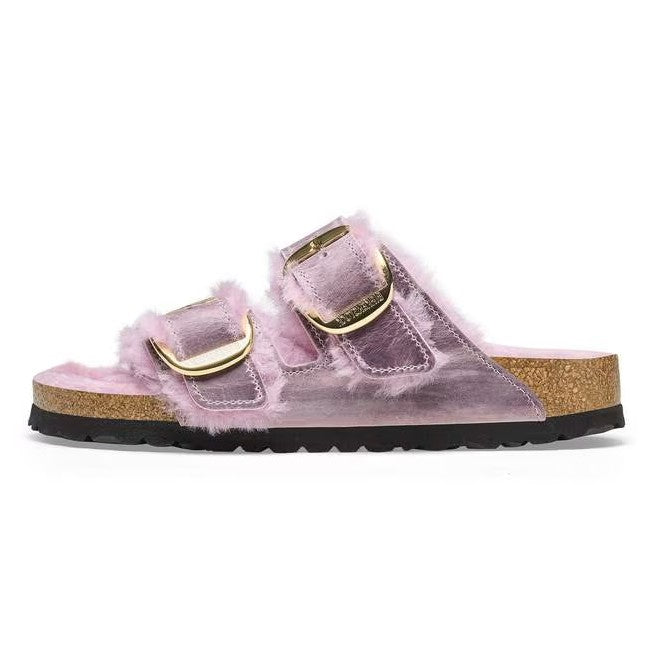 Birkenstock Arizona Big Buckle Shearling Lavender