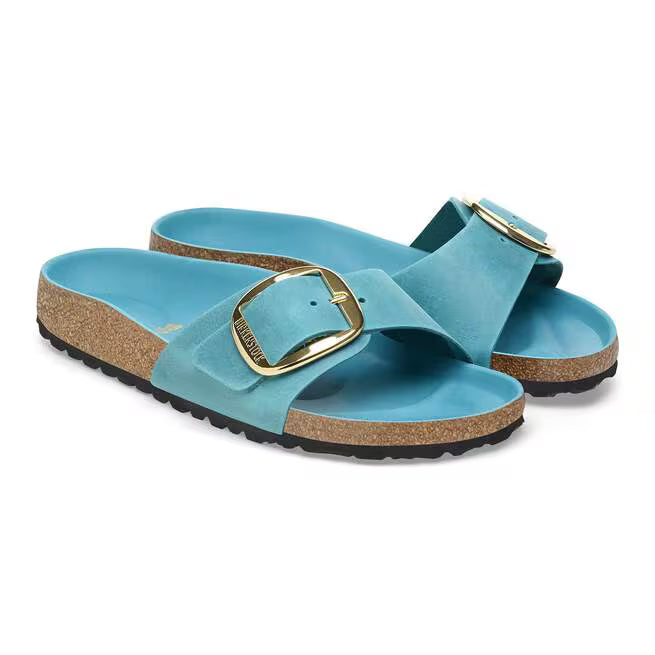 Birkenstock Madrid Big Buckle Oiled Leather Biscay Bay