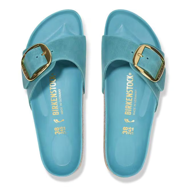 Birkenstock Madrid Big Buckle Oiled Leather Biscay Bay