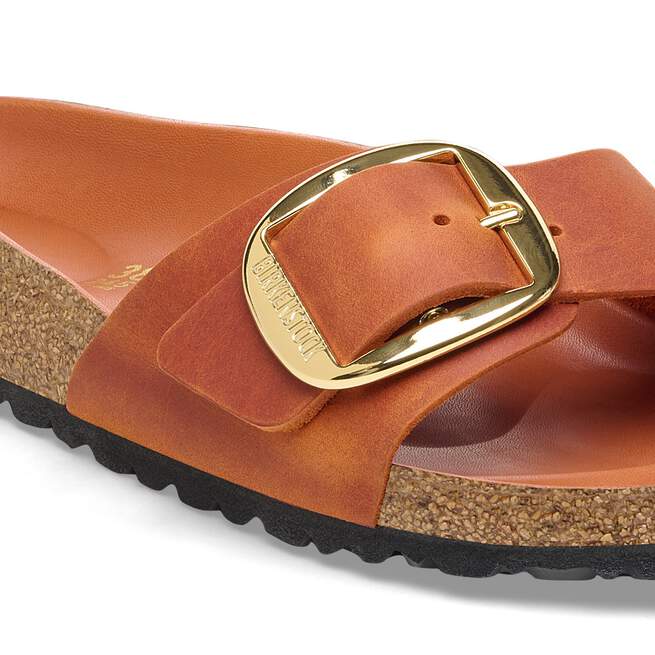 Birkenstock Madrid Big Buckle Oiled Leather Arancione bruciato