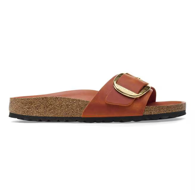 Birkenstock Madrid Big Buckle Oiled Leather Arancione bruciato