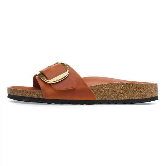 Birkenstock Madrid Big Buckle Oiled Leather Arancione bruciato