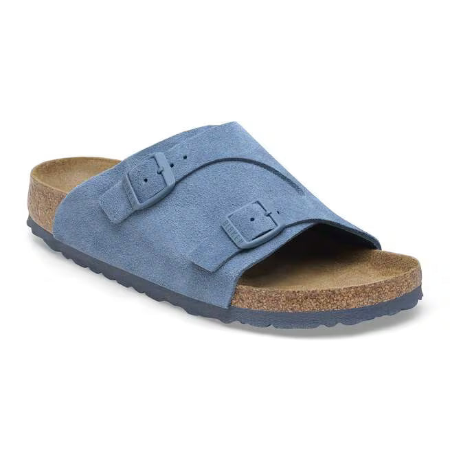 Birkenstock Zürich Suede Leather Blu Elementale