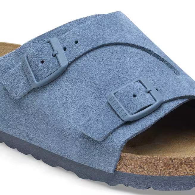 Birkenstock Zürich Suede Leather Blu Elementale