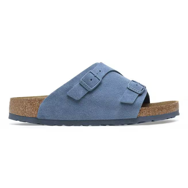 Birkenstock Zürich Suede Leather Blu Elementale