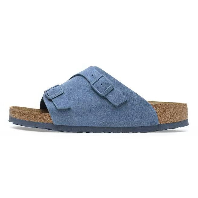 Birkenstock Zürich Suede Leather Blu Elementale