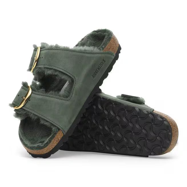 Birkenstock Arizona Big Buckle Shearling Thyme