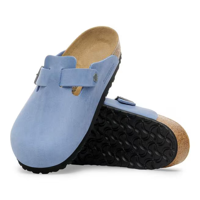 Birkenstock Boston Oiled Leather Blu Elementale