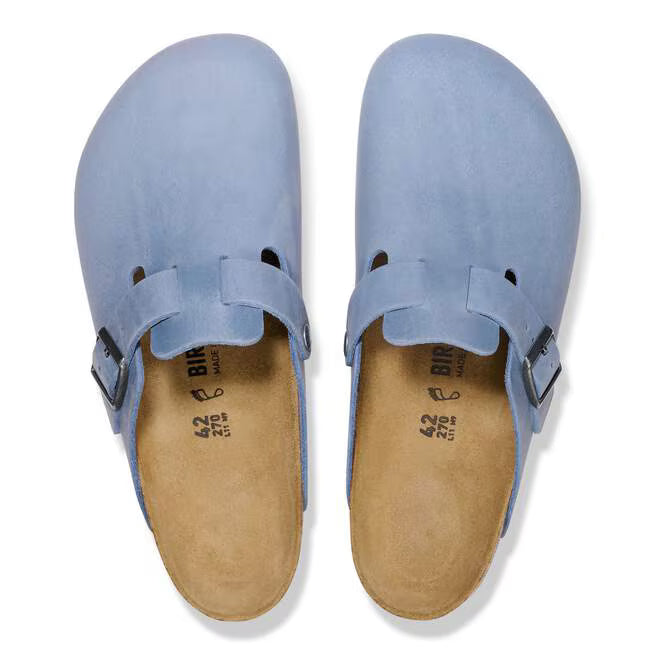 Birkenstock Boston Oiled Leather Blu Elementale