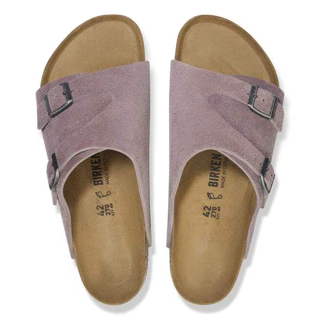 Birkenstock Zürich Suede Leather Viola Sbiadito