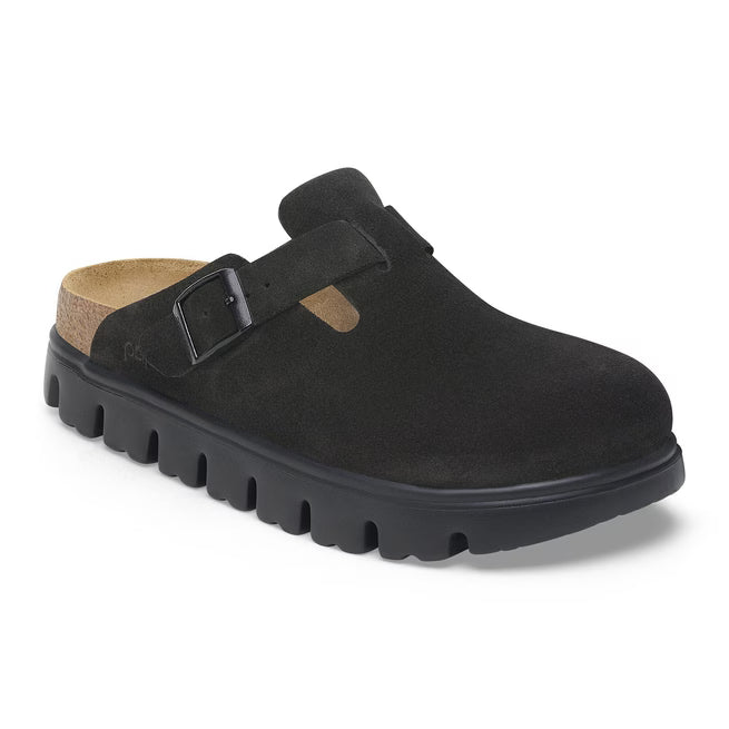 Birkenstock Boston Chunky Suede Nero