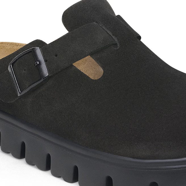 Birkenstock Boston Chunky Suede Nero