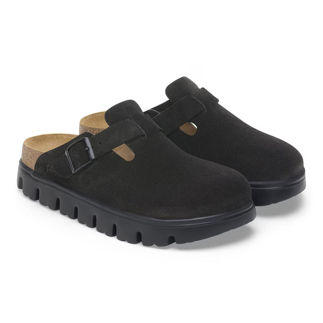 Birkenstock Boston Chunky Suede Nero