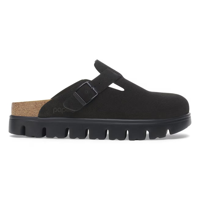 Birkenstock Boston Chunky Suede Nero
