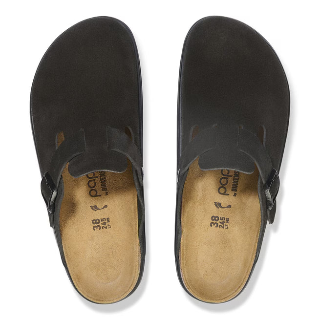 Birkenstock Boston Chunky Suede Nero