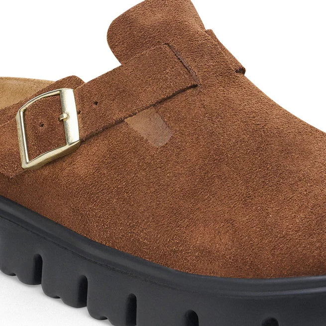 Birkenstock Boston Chunky Suede Tè scuro