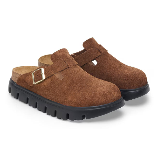 Birkenstock Boston Chunky Suede Tè scuro