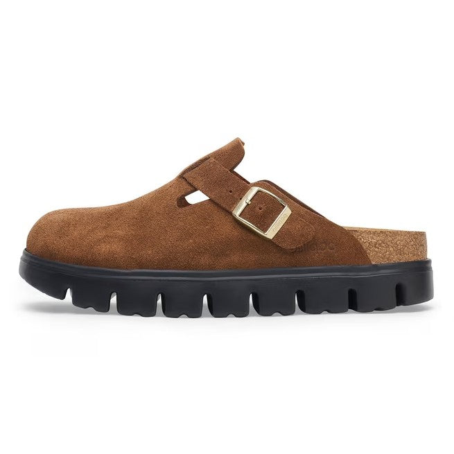 Birkenstock Boston Chunky Suede Tè scuro