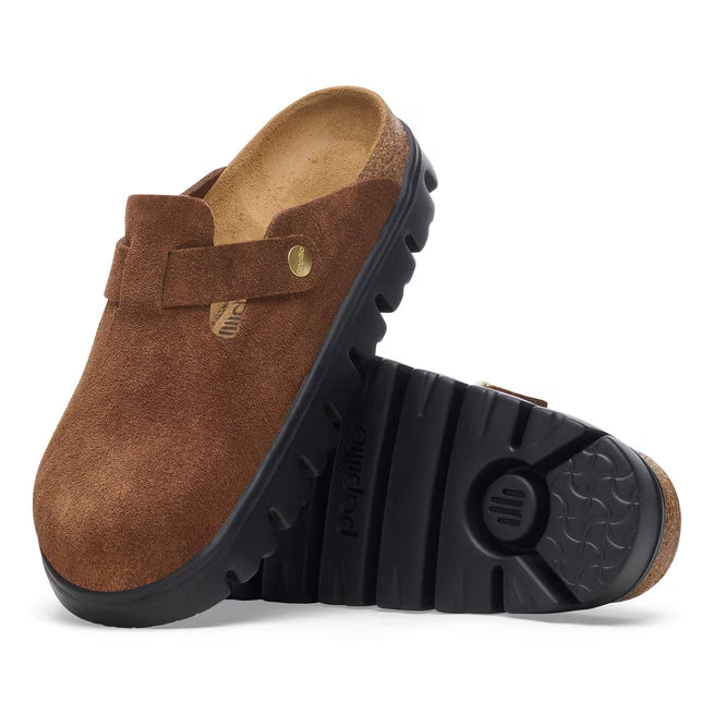 Birkenstock Boston Chunky Suede Tè scuro