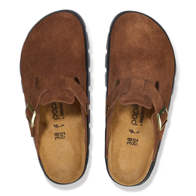 Birkenstock Boston Chunky Suede Tè scuro