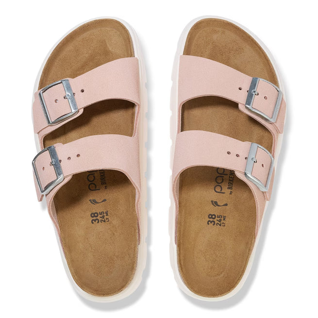 Birkenstock Arizona Platform Suede Leather Rosa Chiaro