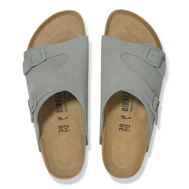 Birkenstock Zürich Suede Leather Salvia Pura