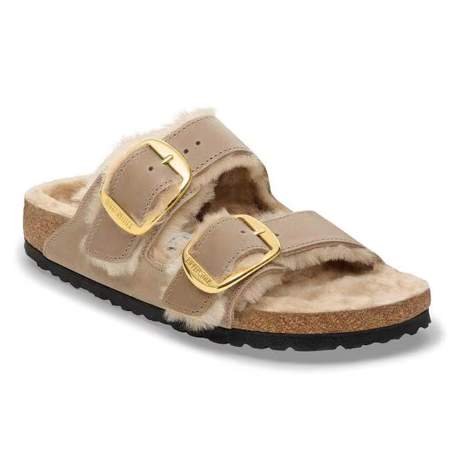 Birkenstock Arizona Big Buckle Shearling Marrone Tabacco