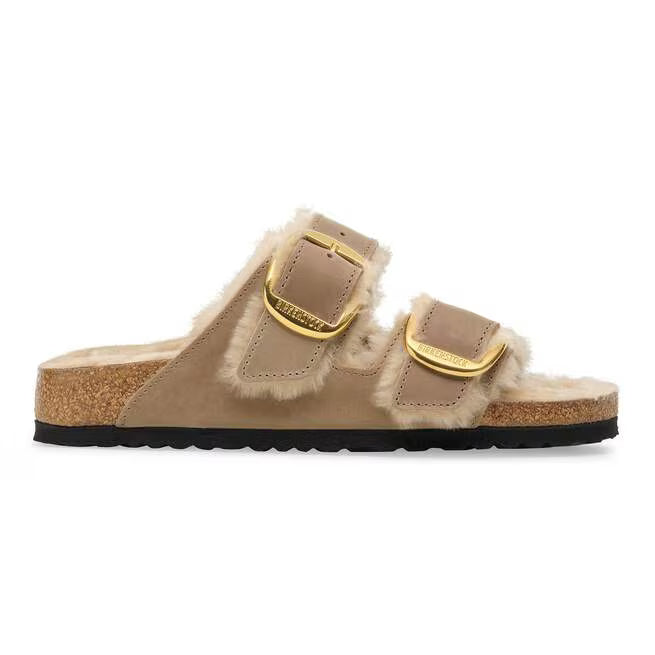 Birkenstock Arizona Big Buckle Shearling Marrone Tabacco
