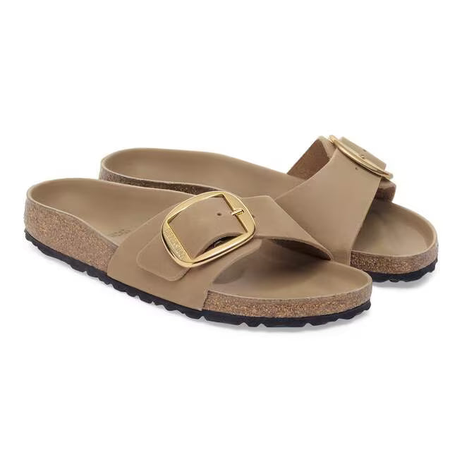 Birkenstock Madrid Big Buckle Oiled Leather Marrone tabacco