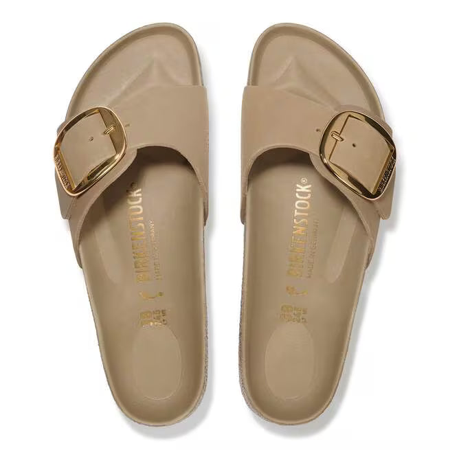 Birkenstock Madrid Big Buckle Oiled Leather Marrone tabacco